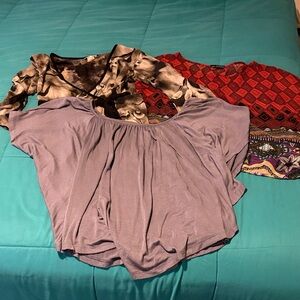 Stylish Women's Tops Collection - Purple, Red, and Multicolor